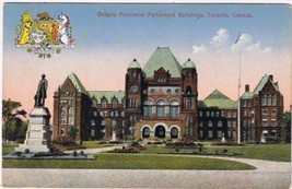 Postcard Ontario Provincial Parliament Buildings Toronto Coat of Arms FH Leslie - £2.36 GBP