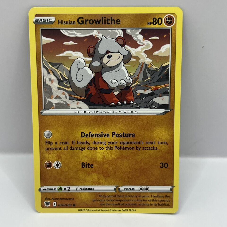 Primary image for Pokemon TCG Sword & Shield: Astral Radiance Hisuian Growlithe 070/189 Pack Fresh