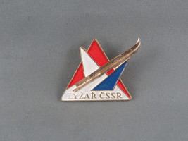 Vintage Ski Pin - Skier CSSR Ski Team Member - Stamped pin  - $19.00