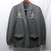 Pioneer Wear 42R Gray Tweed Western Yoke 2 Button Blazer Jacket Sport Coat - £47.13 GBP