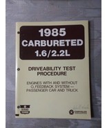 Chrysler Service Training 1985 Carbureted 1.6/2.2L Driveability Test... - £11.66 GBP
