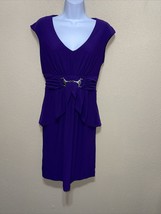 Annalee &amp; Hope Purple Peplum Dress Sz S New - £69.82 GBP