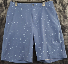 Travis Mathew Shorts Mens Size 34 Blue Geo Print Polyester Slash Pockets... - £20.96 GBP