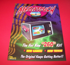 Megatouch 6 Original Nos Video Arcade Game Sales Flyer Art Promo Vintage - £11.42 GBP