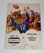 1961 Wood Ridge NJ Hasbrouck Heights Football Program High School Thanks... - £19.51 GBP
