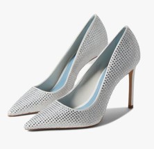 NEW SCHUTZ Lou Crystal Satin Pumps, Glamor White - MSRP $178.00 - £47.17 GBP