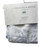 CABBAGES &amp; ROSES London Blue Country Toile Panel Curtains Drapes 50x96 S... - $178.29 CAD