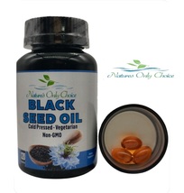 Black Seed Oil Capsules 1000mg Nigella Sativa Black Cumin Seed Oil COLD PRESSED - £20.52 GBP