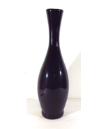 ROYAL HAEGER VASE DARK PURPLE Plum Eggplant Tall Bowling Pin 2004 15&quot; 11... - $35.47