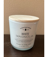 Scentsational White Magnolia Candle Large Glass Jar 26oz Soy Blend New - £27.47 GBP
