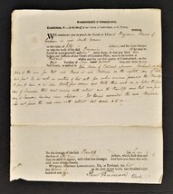 1805 antique LEGAL WRIT cumberland portland ma Benj RAND signed FREEMAN ... - $68.26