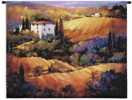 31x31 EVENING GLOW European Landscape Tapestry Wall Hanging  - £93.03 GBP