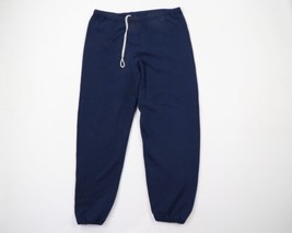 Vintage 90s Russell Athletic Mens Large Faded Blank Sweatpants Joggers Blue USA - £62.28 GBP