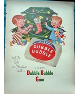 Dubble Bubble Gum Christmas Print Advertisement Art 1952 - £12.59 GBP