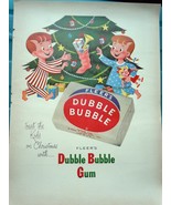 Dubble Bubble Gum Christmas Print Advertisement Art 1952 - £12.10 GBP