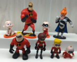 Disney Pixar The Incredibles action figure set lot 8 Syndrome Mr Mrs Jac... - $14.84