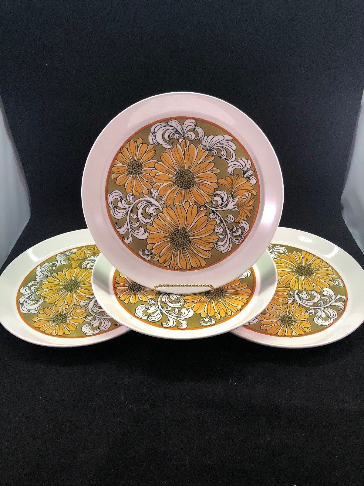 Vintage Mikasa Duplex Ben Seibel Sunflower 10.5"  Dinner Plate Made In Japan - $54.40