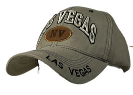 Las Vegas Cap Mens Adult Beige Logo Souvenir Hat Adjustable Travel - $17.93 CAD
