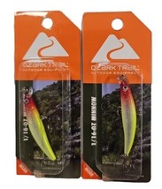 Lot of 2 Ozark Trail 1/16 oz. Clown Minnow Fishing Lure 2.25&quot; - £10.27 GBP