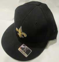 NWT NFL Reebok New Orleans Saints Sideline Fitted Hat Black Size 7 1/2 - £31.46 GBP