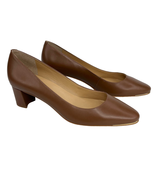 Talbots Classic Brown Pumps 6M Round Toe Leather 2&quot; Heels New - £30.63 GBP