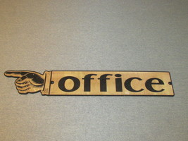 LARGE 24&quot; RUSTIC WOODEN OFFICE FINGER POINTING LEFT SIGN MAN CAVE - £23.50 GBP