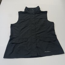Eddie Bauer Men's Black Full Zip Pockets Nylon Sleeveless Vest Size XL  image 15