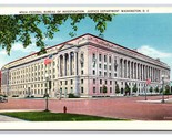 Federal Bureau of Investigation Building Washington DC UNP Linen Postcar... - $1.93