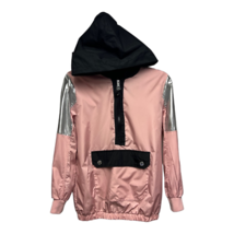 Urban Republic Girls Windbreaker Jacket Multicolor Hooded Mesh Lined Half Zip XL - £19.42 GBP