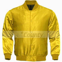 Baseball Letterman College Varsity Bomber Super Jacket Sports Wear Yello... - £45.43 GBP