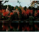 Mirror Lake Drive Adirondacks Lake Placid NY New York Chrome Postcard I14 - $3.91