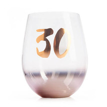 Birthday Blush Stemless Glass - 30th Birthday - £27.29 GBP