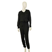 American Vintage Black Soft Cupro Fabric Long Sleeve Overall Jumpsuit si... - $128.70