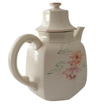 Mikasa Teapot Water Lily Coffee Pot Continental F4006 Japan Ivory Peach 6 Cup - £28.43 GBP