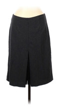 Ann Taylor Gray Ponte Knit Long Skirt Size 6 Flat Front Inverted pleat B... - £16.08 GBP