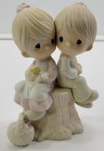 *R15) Precious Moments 1976 Jonathan & David "Love One Another" Figurine - $11.87