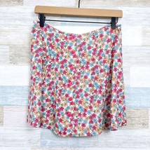 Express VTG 90s Floral Button Front Skirt White Pink Cottagecore Womens ... - £23.38 GBP