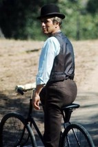 Paul Newman wearing bowler hat on bicycle Butch Cassidy &amp; The Sundance K... - $4.75