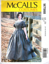 McCall&#39;s M7988 Misses 14 to 22 Historical Costume Victorian Dress Pattern New - £13.38 GBP