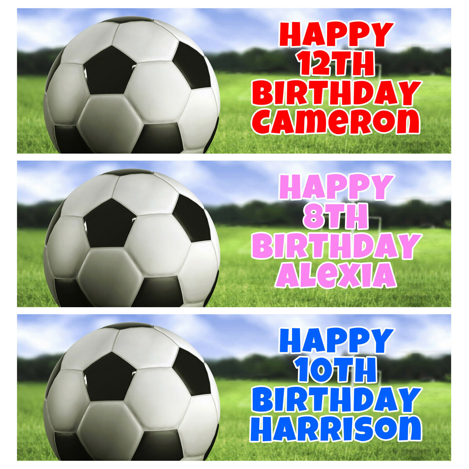 FOOTBALL LEAGUE Personalised Birthday Banner - Football Birthday Party B... - $4.89