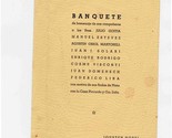 1937 Jousten Hotel Silver Wedding Anniversary Banquet Menu Buenos Aires - $17.82