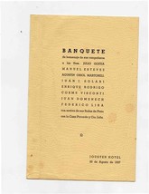 1937 Jousten Hotel Silver Wedding Anniversary Banquet Menu Buenos Aires - £13.95 GBP