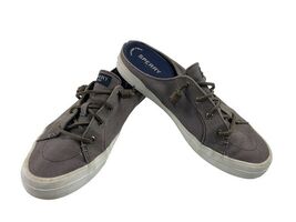 Sperry Mules Women 10M crest Vibe Shoes Gray Canvas Slip on Comfort Walk... - $19.62