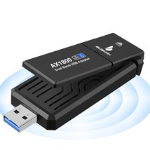 Wifi 6 Adapter,Usb Wifi Adapter,802.11Ax,Ax1800M,2.4Ghz/574Mbps+5Ghz/1201Mbps, H - £28.76 GBP