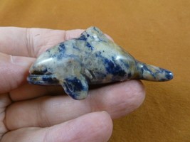 (Y-WHA-KI-713) blue Sodalite KILLER WHALE ORCA gemstone carving figurine... - £13.77 GBP