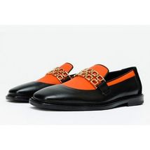 The Gemena Black & Orange Leather Bit Dress Loafer Men Shoe Final Sale! image 2