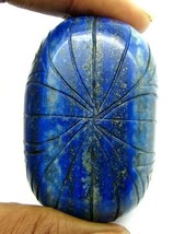 HUGE Collectible 454Ct Natural Untreated Blue Lapis Lazuli Oval Carved Gemestone - £44.77 GBP