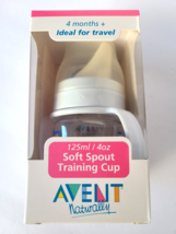 Philips Avent Naturally Soft Spout Training Cup 4 oz 4+Mo Baby Sippy Han... - $13.89