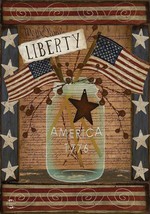 Liberty Primitive Patriotic Garden Flag Declaration Of Independence 4Th Of July - £15.97 GBP