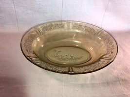 Vintage Amber Sharon Oval Vegetable Bowl Depression Glass Mint - £10.35 GBP